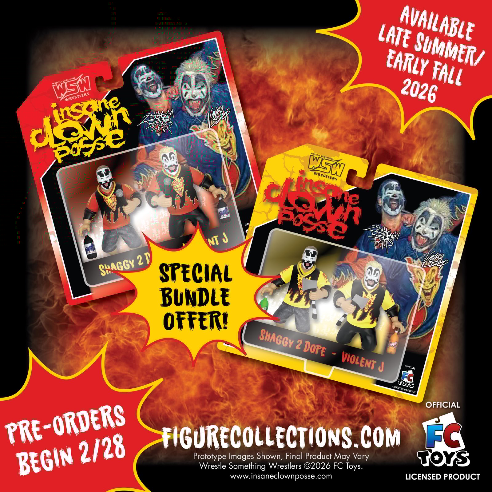 BUNDLE SET: INSANE CLOWN POSSE'S RETRO 2 PACKS: JACK & JAKE JECKEL